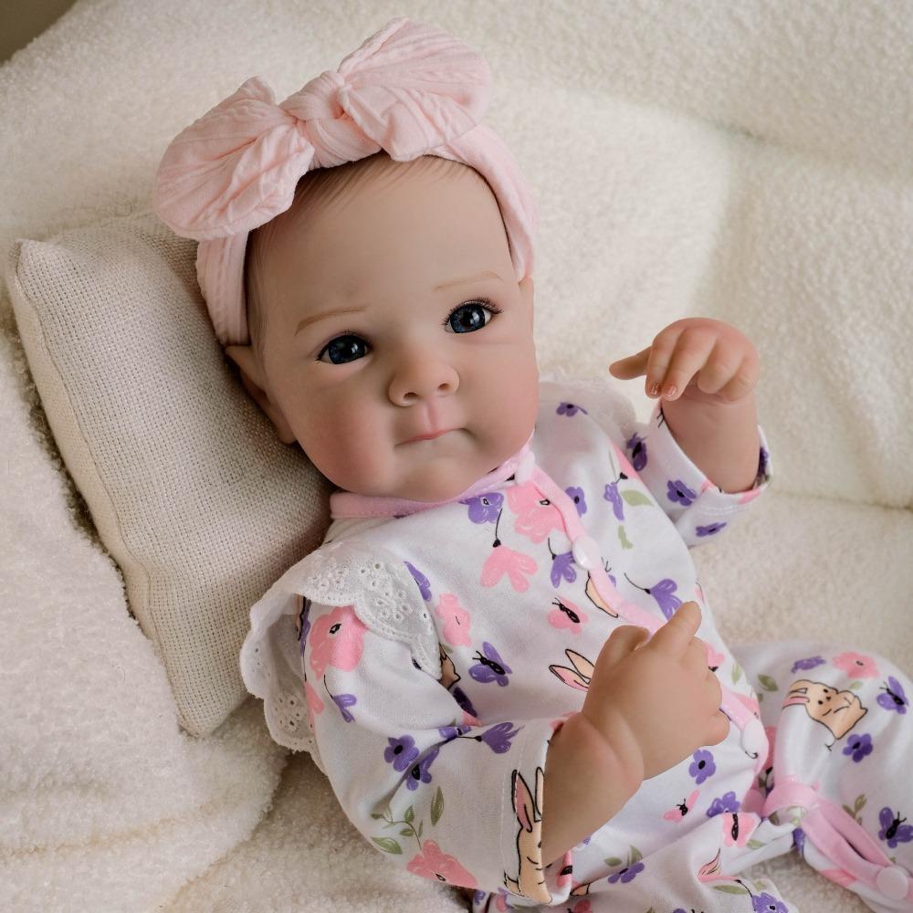 Real Looking 48 Cm Full Vinyl Body Reborn Dolls Bettie 3D Painting Skin Simulation Girl Doll Lovely Newborn Dolls for Children Birth Day Holiday Gifts