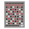 5D Embossed Black Red Poker Nail Stickers Cartoon-Style Matte Self-Adhesive Decals with Hearts Spades & for Manicures Disposable Nail Art Decorations