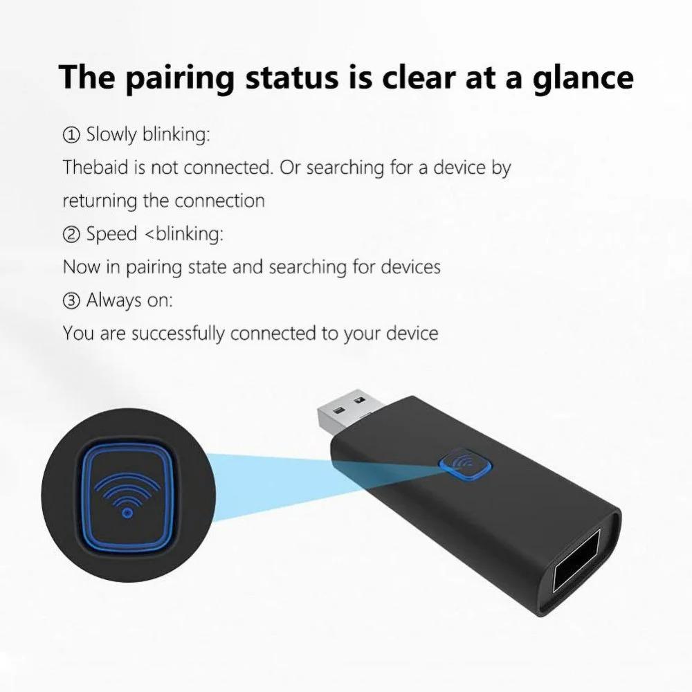 Drahtloser USB-Adapter, tragbarer PC-TV-Box-Adapter, Plug-and-Play-USB-Adapter, keine Verzögerung, leicht, für PS4/PS5/Xbox/Switch, drahtloser Controller-Adapter