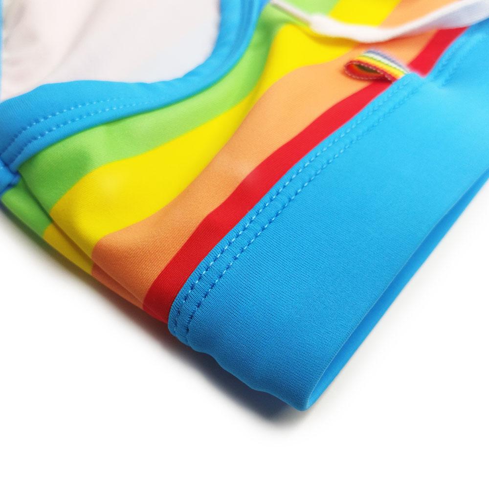 Pride Stripe Bikini Rainbow Costum de baie sexy pentru bărbați pentru bărbați Costum de baie pentru surfing cu talie joasă