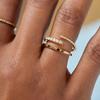 Stylish Simple Ring S925 Sterling Silver Personality Cross Drop Open Ring Cross Hipster Ring