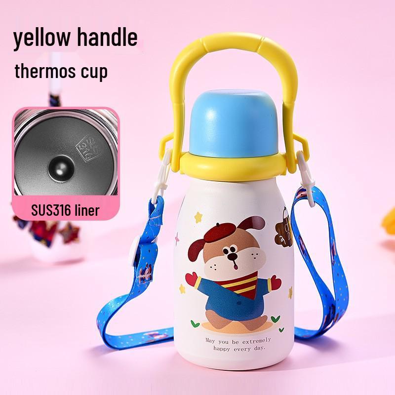 316 Stainless Steel Kids Thermos Cup with Double Capacity and Portable Handle