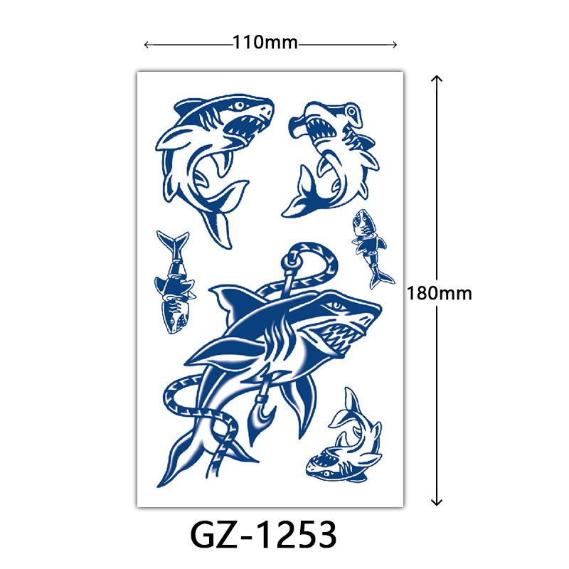 Herbal Tattoo Stickers, Juice Tattoo Stickers, Semi-Permanent English Letter Tattoo Stickers Tattoo