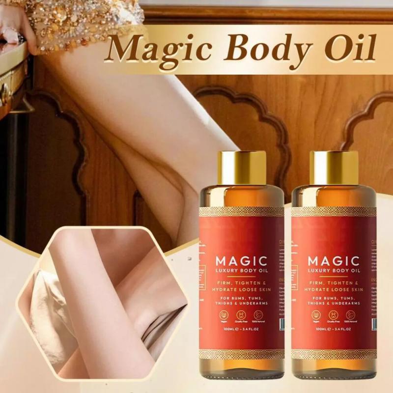 3pcs  100ml Magic Body Oil - Firms, Tightens & Hydrates Sagging Skin (Full-Body Use; Arms, Chest, Thighs & Tummy)