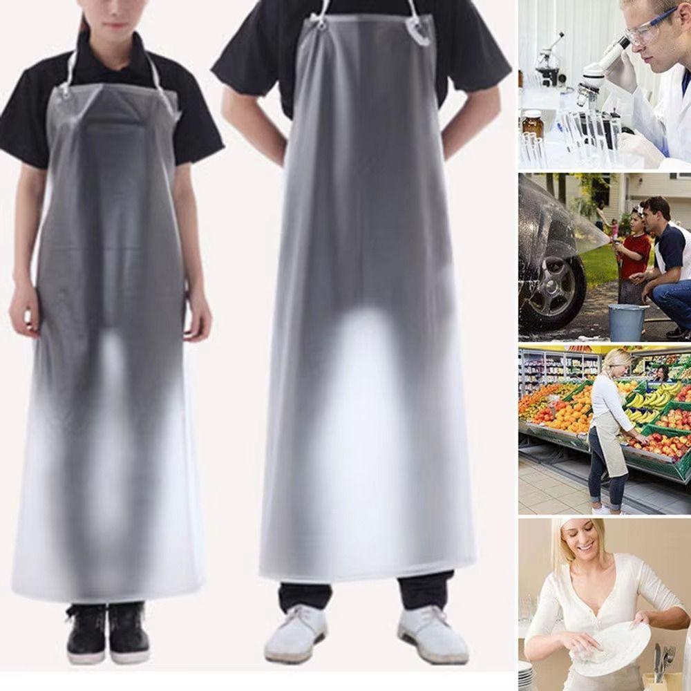 Thickened Kitchen Apron Translucent Work Apron Durable Cafeteria Apron  for Men Women