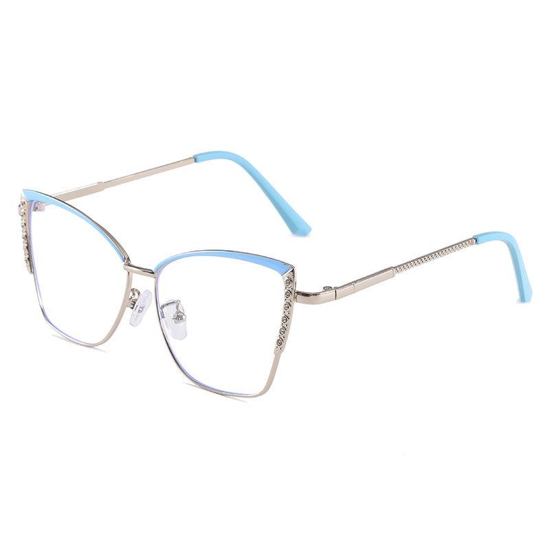 Hot-selling new fashion metal glasses frame myopia glasses frame optical men's and women's plain glasses frame