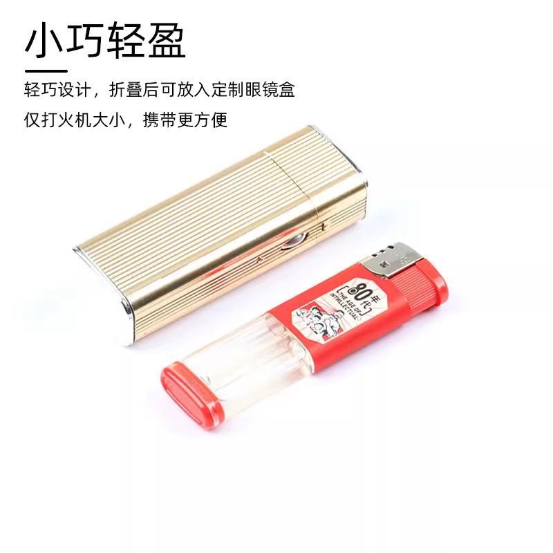 High-Grade Crystal Glass Folding Reading Glasses Medium And Old High Definition Men'S And Women'S Fashion Ultra-Light Anti-Fatigue Old Glasses -