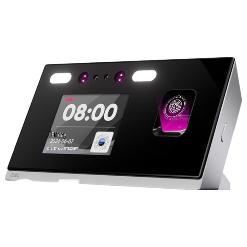 

Deli D30C Dynamic Face & Fingerprint WiFi Attendance Machine CN plug (adapter included)