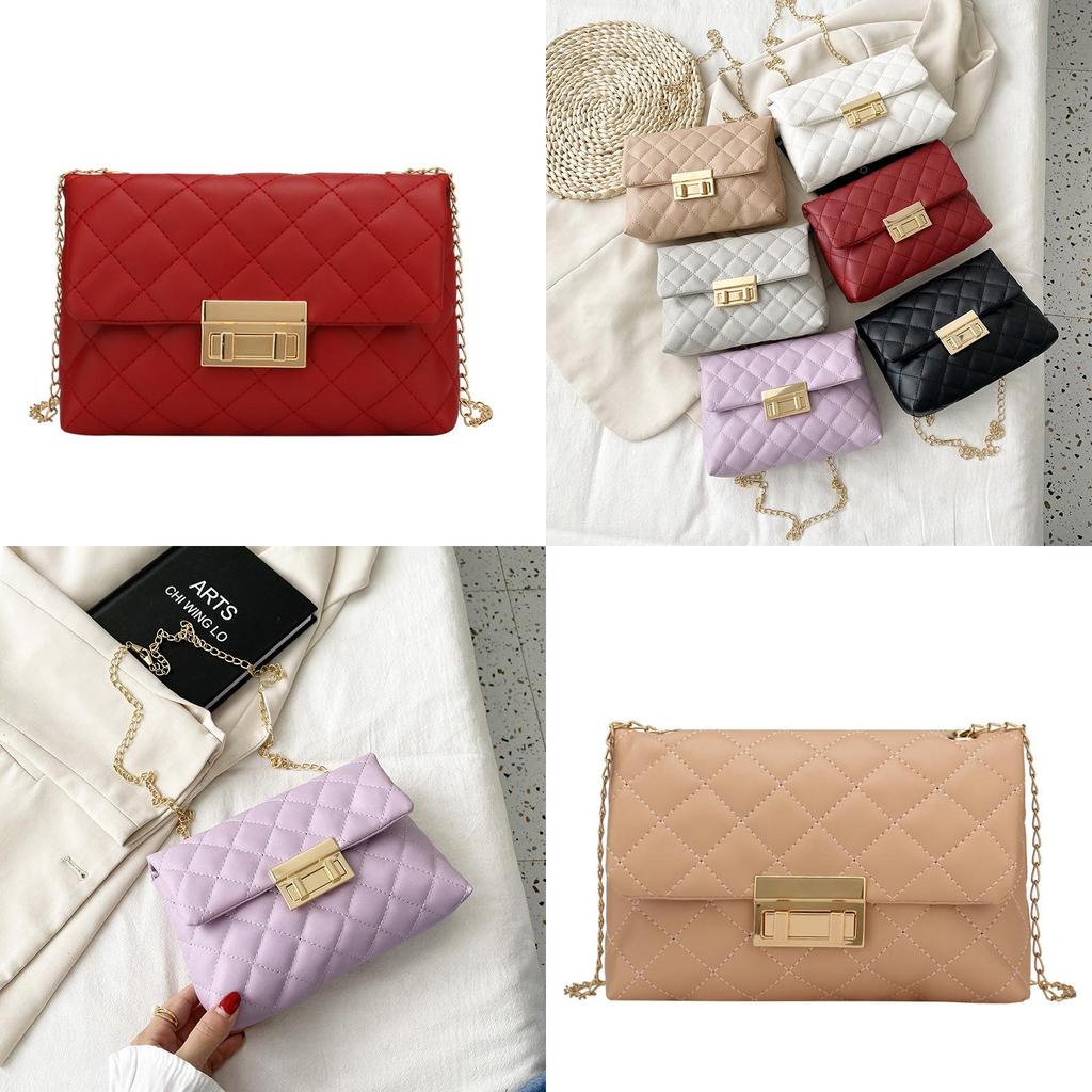 Embroidered Chain Bag Women's 2021 Trendy Small Square Bag Clear And Sweet Style