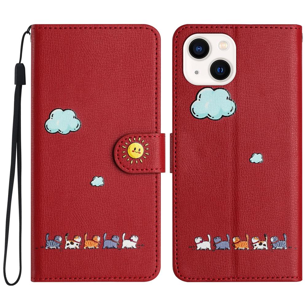 Kawaii Cat i Phone 15 Plus Case for iPhone 15 16 14 11 12 Pro Max 13 Mini Apple 6 7 8 SE 16E XS Cases Leather Wallet Flip Cover