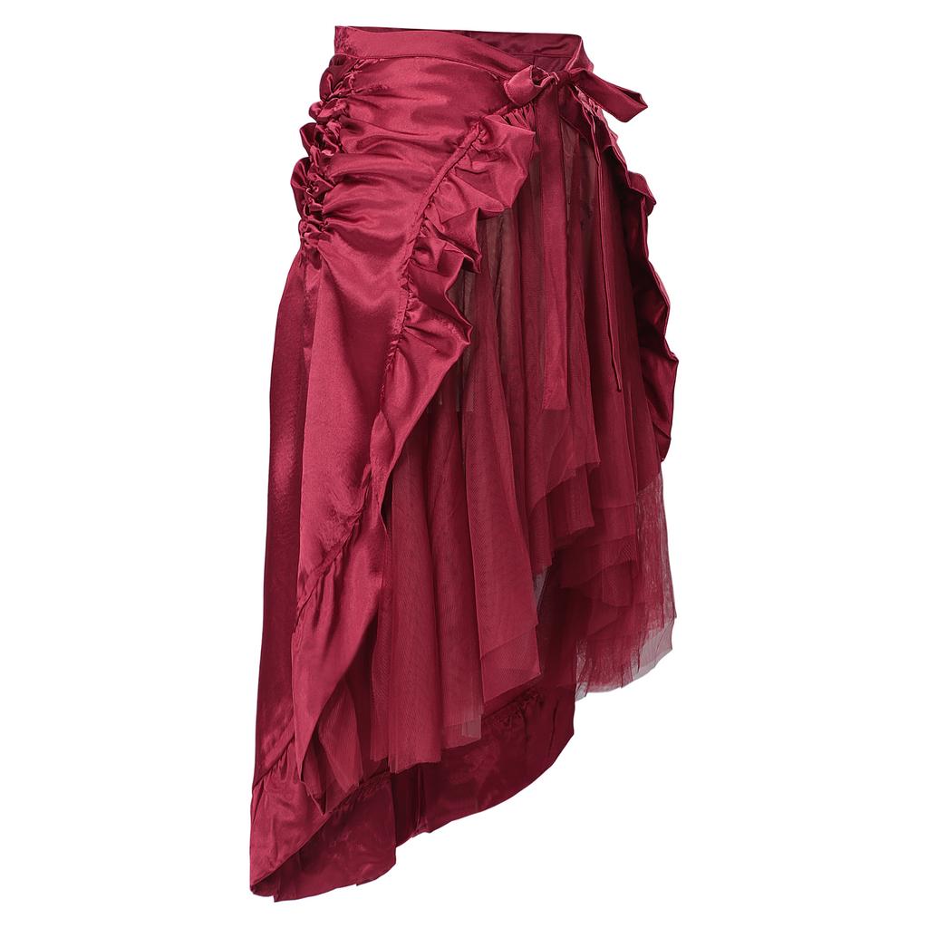 Plus Size Retro Gothic Crop Top Skirt For Women - Dance Skirt - Stylish Half Skirt