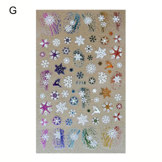 Manicure Art Stickers Decorative Vivid Paper Nail Decals Christmas Gifts Nail Art Decals Glitter Foil Decor Manicure Sticker for Women