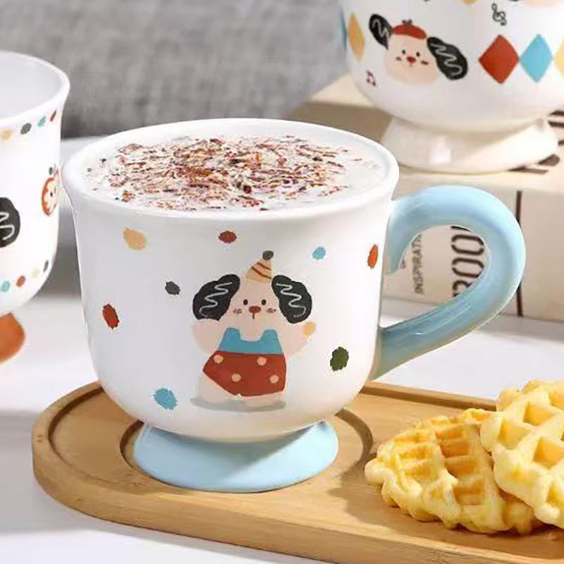 Ceramic Mug Household Cup Afternoon Tea Cup Cartoon Children Ladies Goblet Cup Water Cup Souvenir Coffee Cup