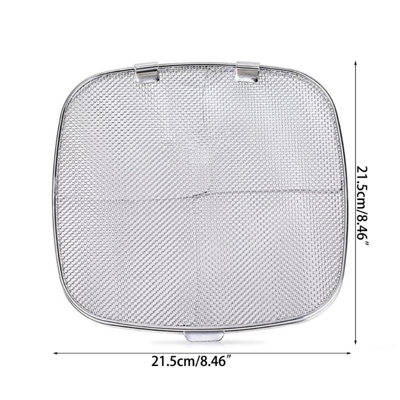 Detachable Splatter Shield Stainless Steel Splatter Screen Reusable Air Fryer Accessory Replacement Part for AG301 AG300