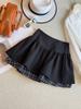 Women's College Style A-Line Plaid Patchwork Skirt - High Waist Flared, Spring 2026