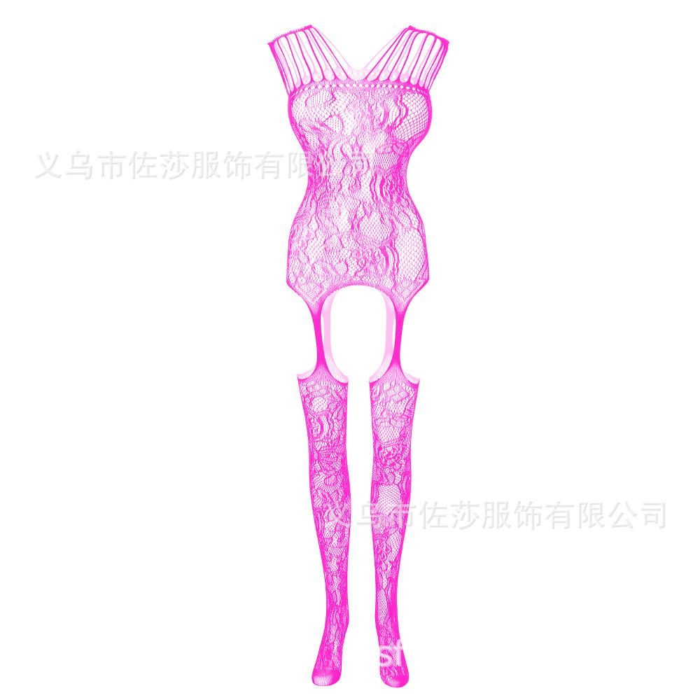 Sexy Underwear New Jumpsuit Net Socks Net Clothes Transparent Jacquard Lace Sexy Perspective Mesh Open Free