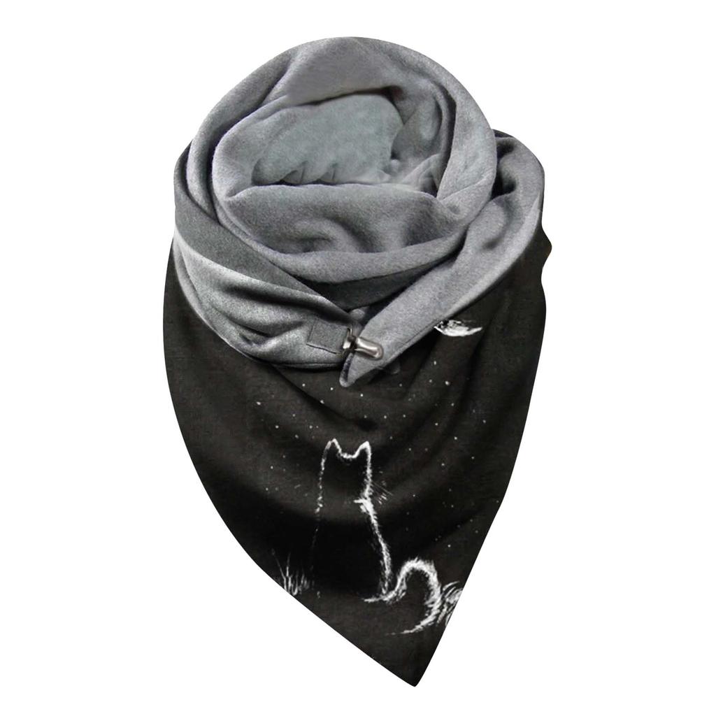 Szalik z nadrukiem z serii damskiej, modny, wielofunkcyjny szal