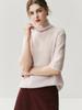Women's Autumn/Winter Semi-High Neck Cashmere Silk Sweater
