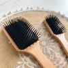 Manufacturer Beech Wood Anti-Static Hairbrush Detangle Brush Scalp Massage Comb Paddle Air Cushion Styling Tools for Women Men