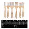3Pcs Artist Paint Brush Set Multi Head Wood Handle Paint Brushes with Soft Nylon Bristles For Oil Watercolor Acrylic