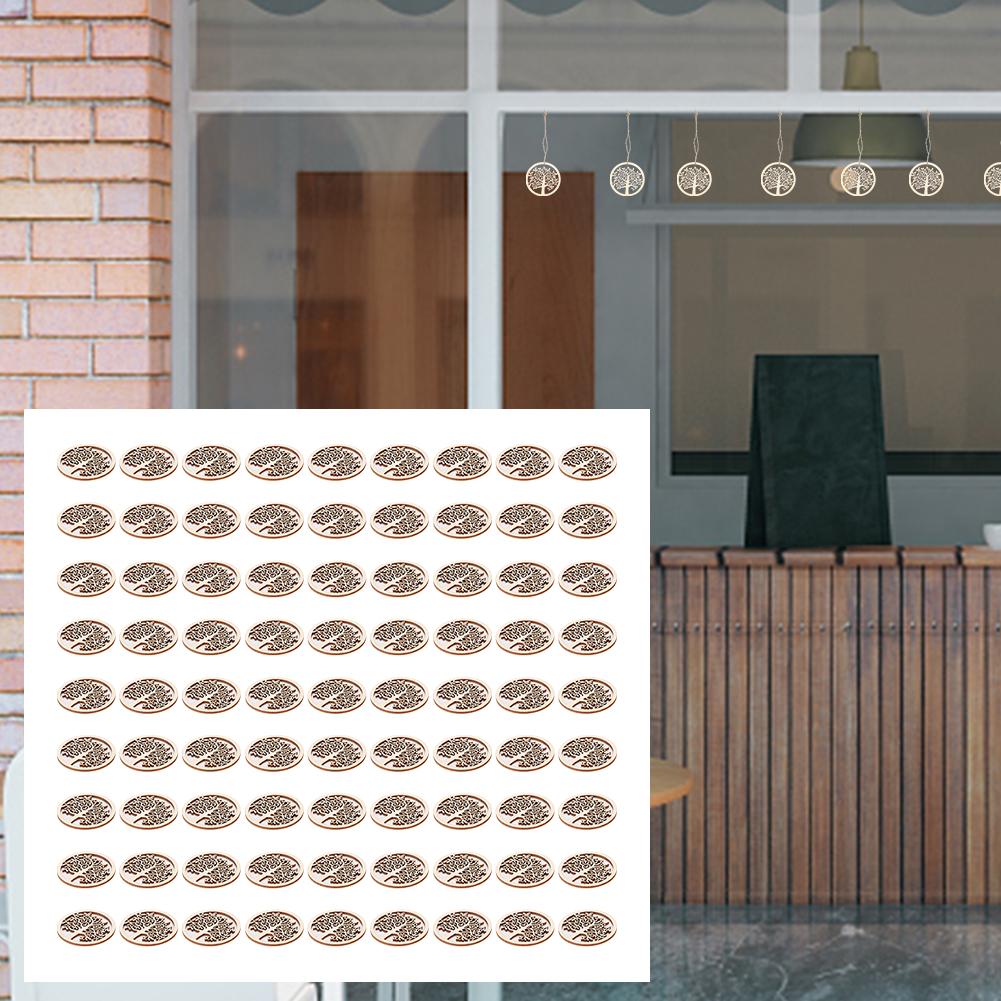 48Pcs Wooden Tree of Life Ray Carving DIY Handicrafts Holiday Decoration Ornaments Crafts