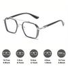 Men and Women Polygon Double Beam Anti Blue Light Flat Mirror Computer Eyeglasses