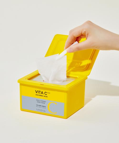 Missha Vita C Plus Daily Toning Sheet Mask (30 Sheets / 350ml) FREE