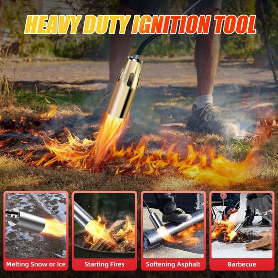 Propane Torch Weed Burner Kit Ergonomic Handle Easy To Install