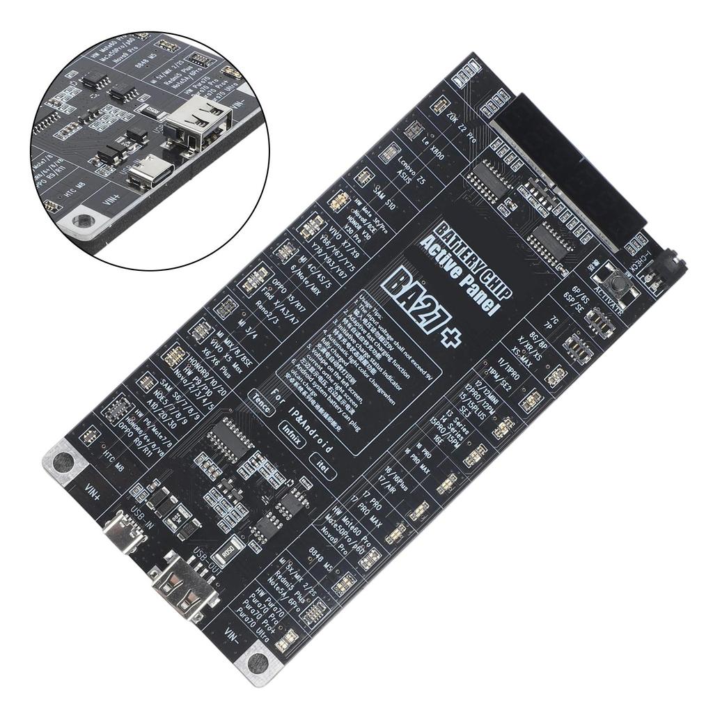 BA27 Plus Battery Activation Board for iPhone 616PM and For Android Motherboards Featuring Safe Charging and Automatic Power