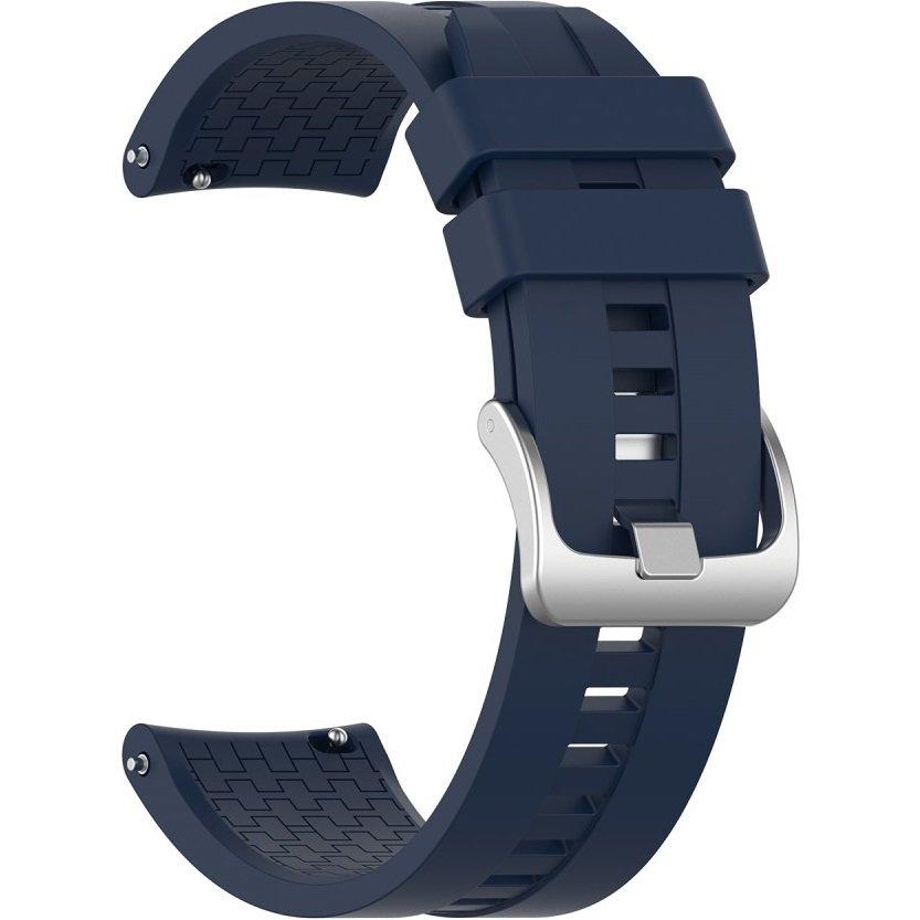 Universal Silicone Strap 22mm, Navy Blue