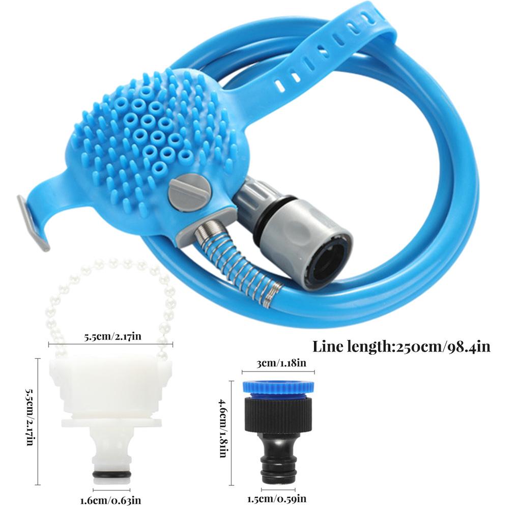 Pet Shower Bath Brush Attachment Grooming Washing Hose Short Hair Comfortable Scrubber Massager Supplies Home