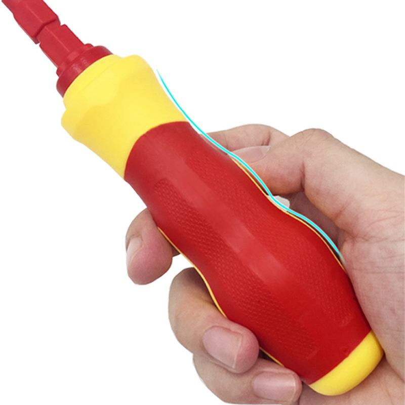 3 in 1 Isolierter Schraubendrehersatz PH1 PH2 Schlitz Kreuzschlitz Bits Elektriker Werkzeugsatz für Mehrzweckanwendung