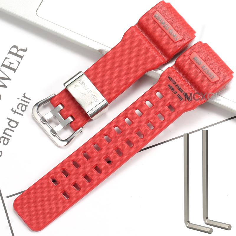 Natural Resin Replacement Watch Strap Suitable for Casio G-Shock Master G Mudmaster GG-1000 GWG-100 GSG-100 Sport Watch Bracelet