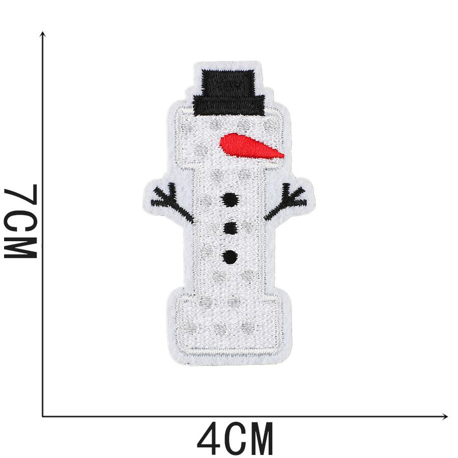 New Christmas Letter Embroidery Cloth Sticker Christmas Tree Towel Embroidery Patch Sticker Snowman Snowflake Computer Embroidery Chapter Boy