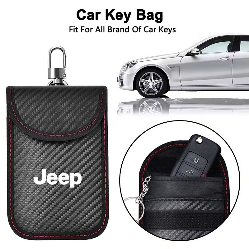 wert-gijn-Car Key Pouch Signal-blocking Faraday Bag Key Case Anti-theft Car Key Storage Organizer For Jeep Cherokee Renegade JK Renegade120000
