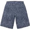 Supreme Frayed Croc Baggy Denim Short Indigo