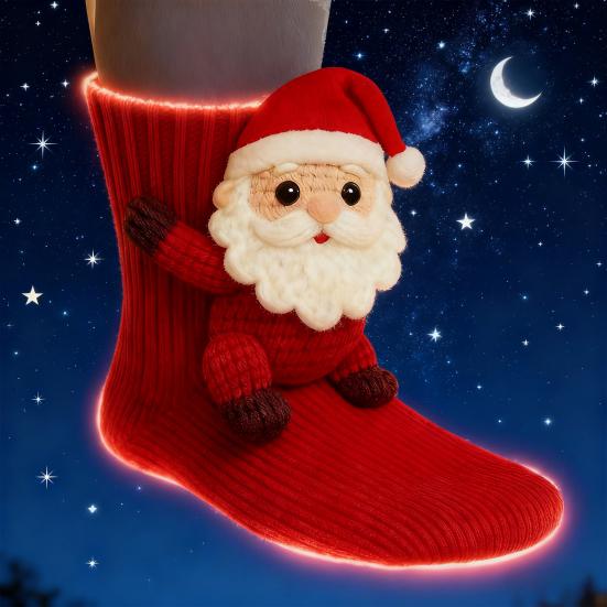 3D Strick Weihnachtsstrümpfe für Frauen Mädchen Neuheit 3D Weihnachtsmann Schneemann Rentier Weihnachten Boden Teppich Socken für Winter Feiertag Party Deko