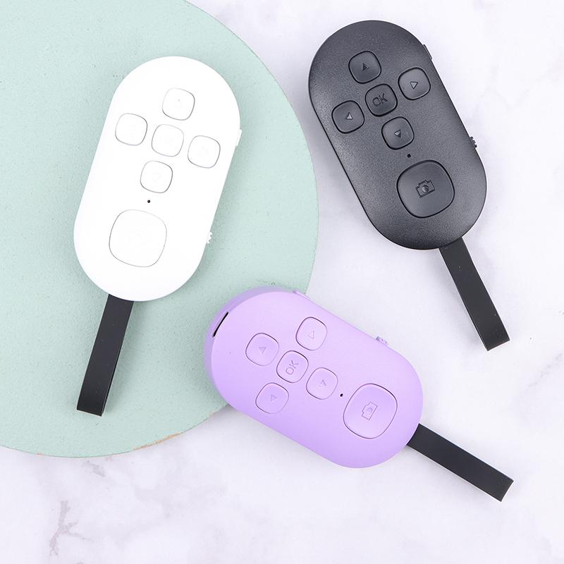 Bezdrátový Bluetooth Mobilní Selfie Líný Okamžitý Hudební Dálkový Ovladač Telefonu Bluetooth Ovladač Pro Natáčení Videa Otáčení Stránek
