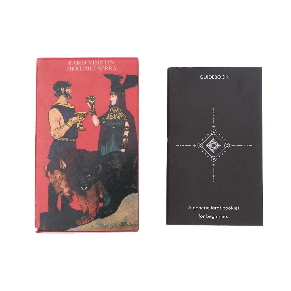 10,3*6cm Circe Tarot 78 ks karet s průvodcem pro začátečníky Červené zlacené okraje
