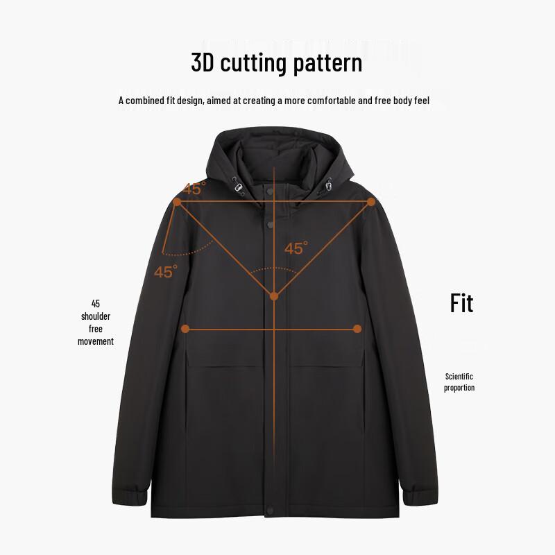 Men's Padded Hooded Windproof Jacket