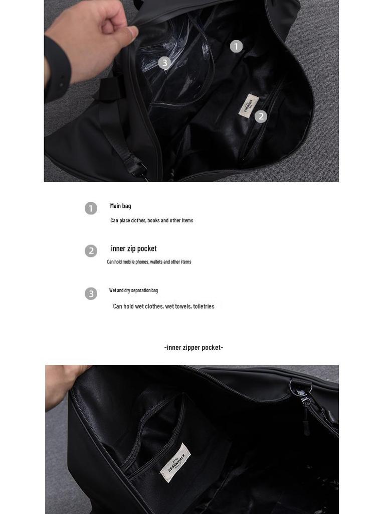 Geantă de călătorie mare FOG, Geantă sport cu separare umed/uscat pentru sport și fitness