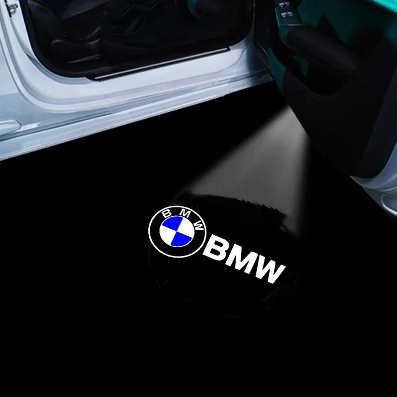CBWN8 Car Sticker Car Door LED HD Welcome Courtesy Shadow Projector Lamp Logo Light For BMW E46 E90 E39 F30 F10 F20 X5 E70 E53 G30 Car