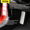 TESIN Aluminum Alloy Car Left Foot Step Pedal Foot Rest Pedal Cover Anti Slip Accessories for Ford Mustang 2015 + Car