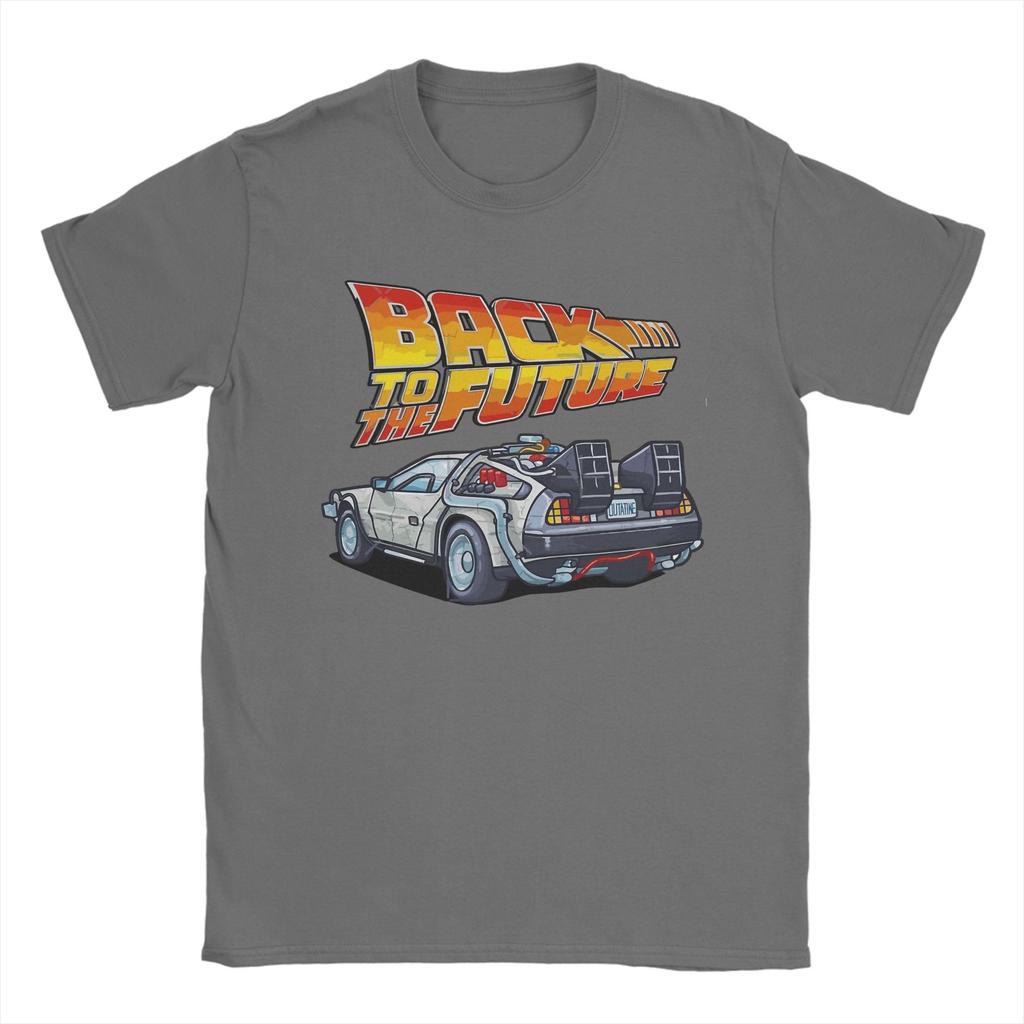 Back To the Future T Shirts DMC DeLorean Cotton Tops Beach Classic Short Sleeves T Shirt O Neck Harajuku Custom Logo Tshirt