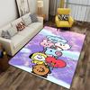 "Colorful Cartoon Animal Characters On Purple Background Carpet Rug" Suitable for Use As an Anti-slip for Living Room Bedroom Sofas