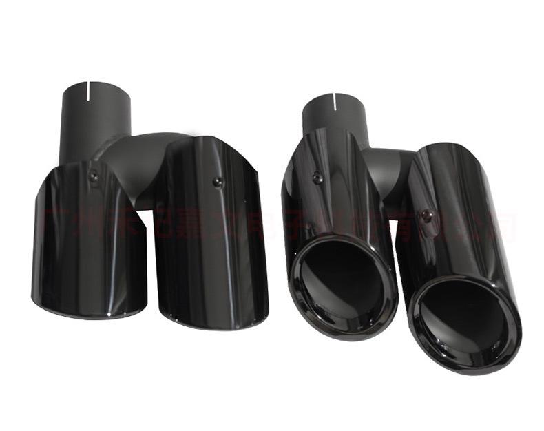 Porsche Macan 2014-2018 Tailpipe Upgrade: GTS Titanium Black Stainless Steel Exhaust Muffler
