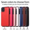PU Leather Antifall Phone Back Cover Case For iPhone 11 6.1 Inch White