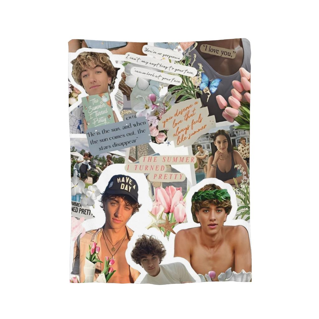 The Summer I Turned Pretty Blankets Team Conrad Flannel Vintage Breathable Throw Blanket for Home Textile Decor,