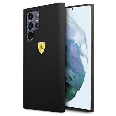 Ferrari Fessihcs22Lbk S22 Ultra S908Czarny/Black Hardcase On Track Silicone