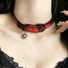 Štýlový pikantný kožený zvončekový choker náhrdelník – Unikátny menšinový dizajn